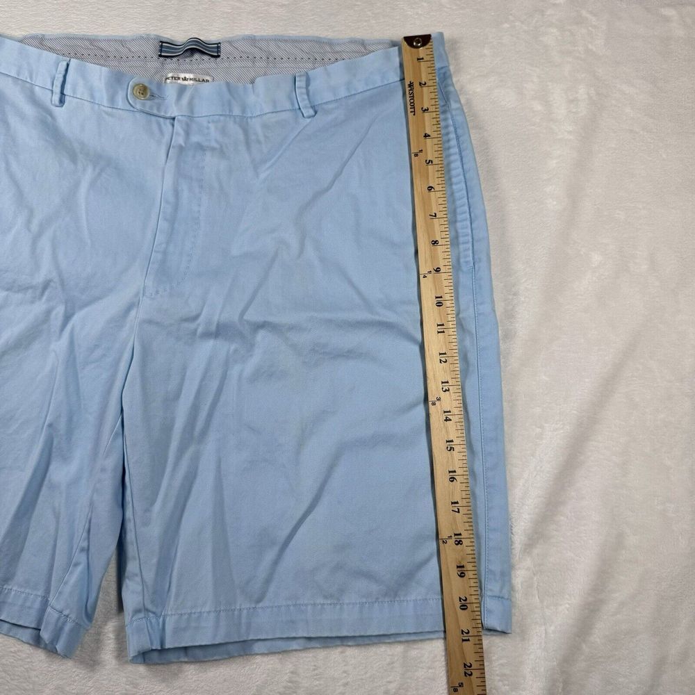 Peter Millar Shorts Men 40x9 Chino Blue Casual Pima Cotton Classic Comfort - Picture 8 of 9